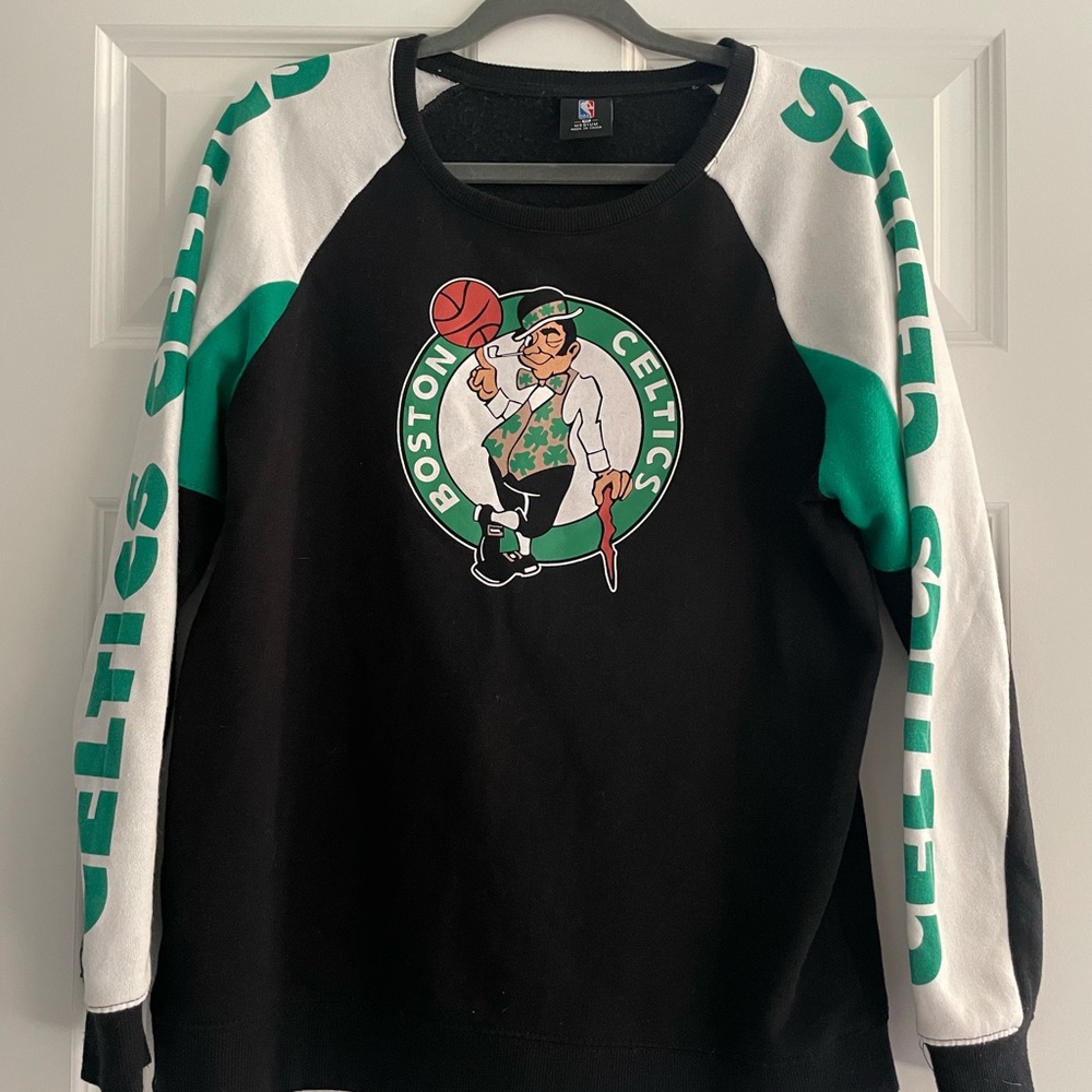 Boston Celtics Black and Green Sweater